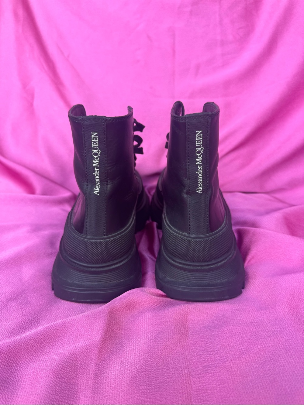 🖤Alexander McQueen Slick Leather Combat Boots🖤 - Picture 4 of 7